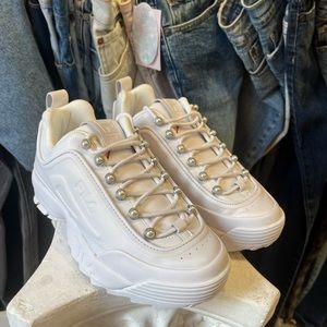 Fila White Athletic Shoes